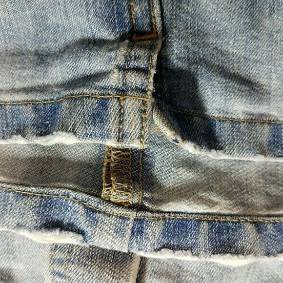 OLD Navy Girls Blue Distressed Denim Bib Overalls Dress 2T Toddler - Picture 9 of 11